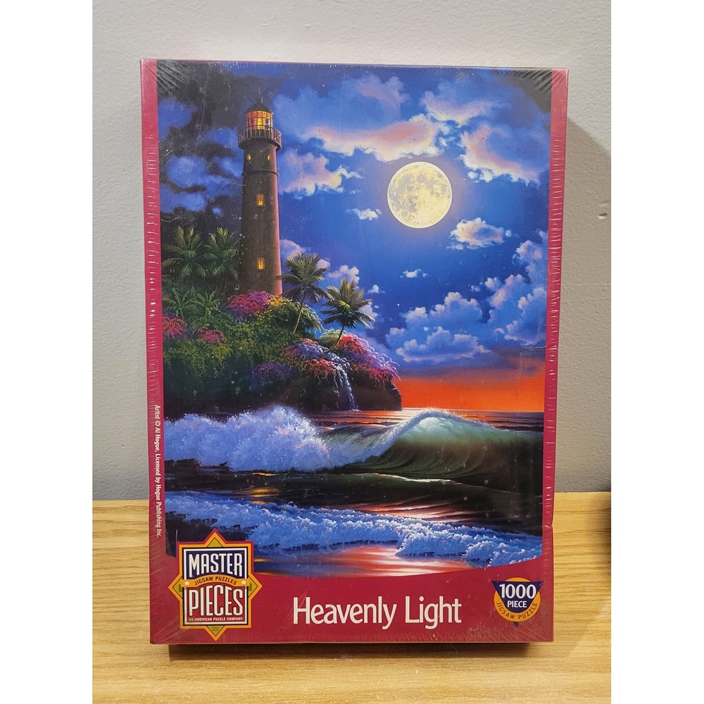 Vintage MasterPieces Heavenly Light 1000 Piece Jigsaw Puzzle Al Hogue Lighthouse